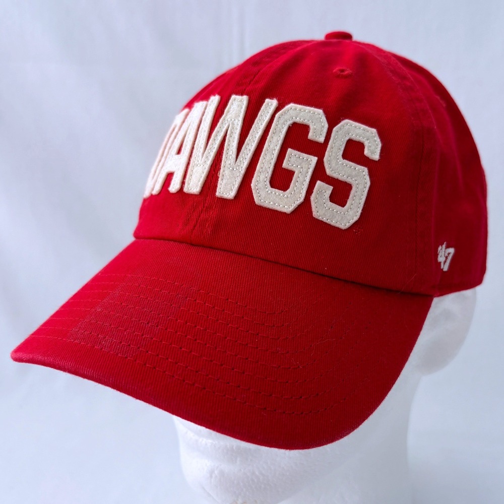 '47 NCAA Georgia Bulldogs Red Dawgs Embroidered Adjustable Baseball Hat Cap
